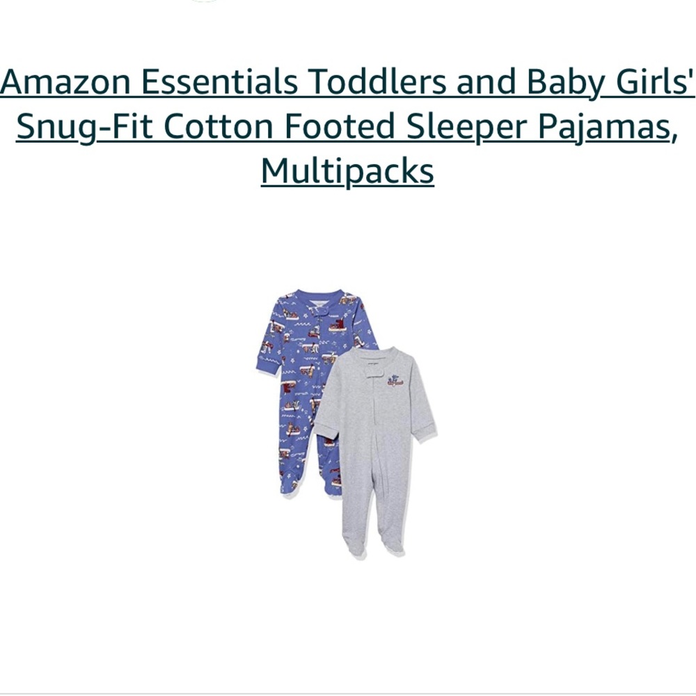 Amazon Essentials Toddlers Snug-Fit Cotton Footed Sleeper Pajama